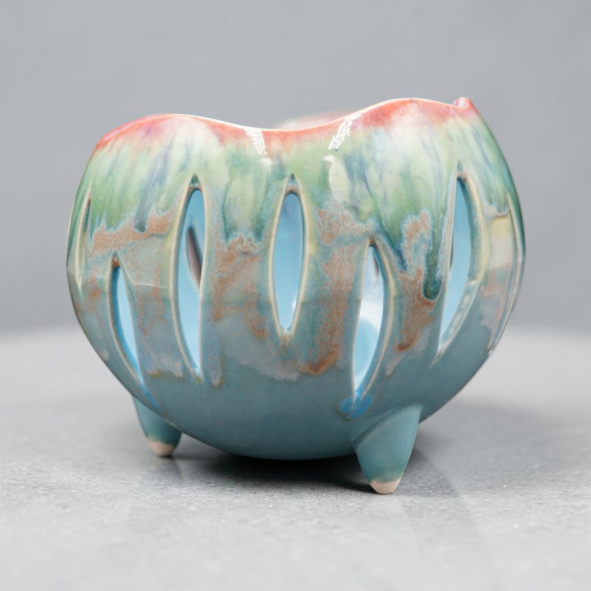 Pot à orchidée en porcelaine rétro - Groovy Pod