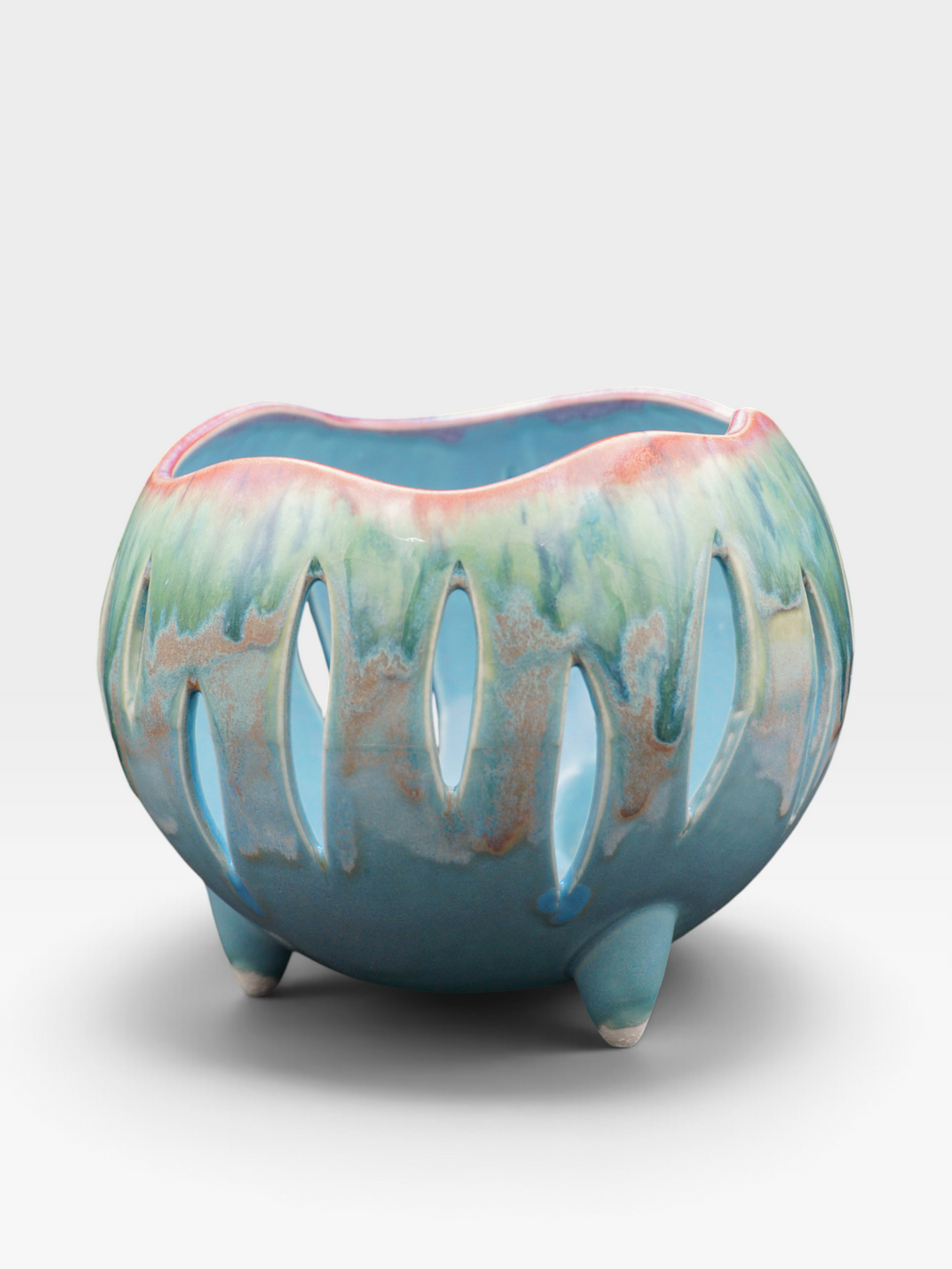 Pot à orchidée en porcelaine rétro - Groovy Pod