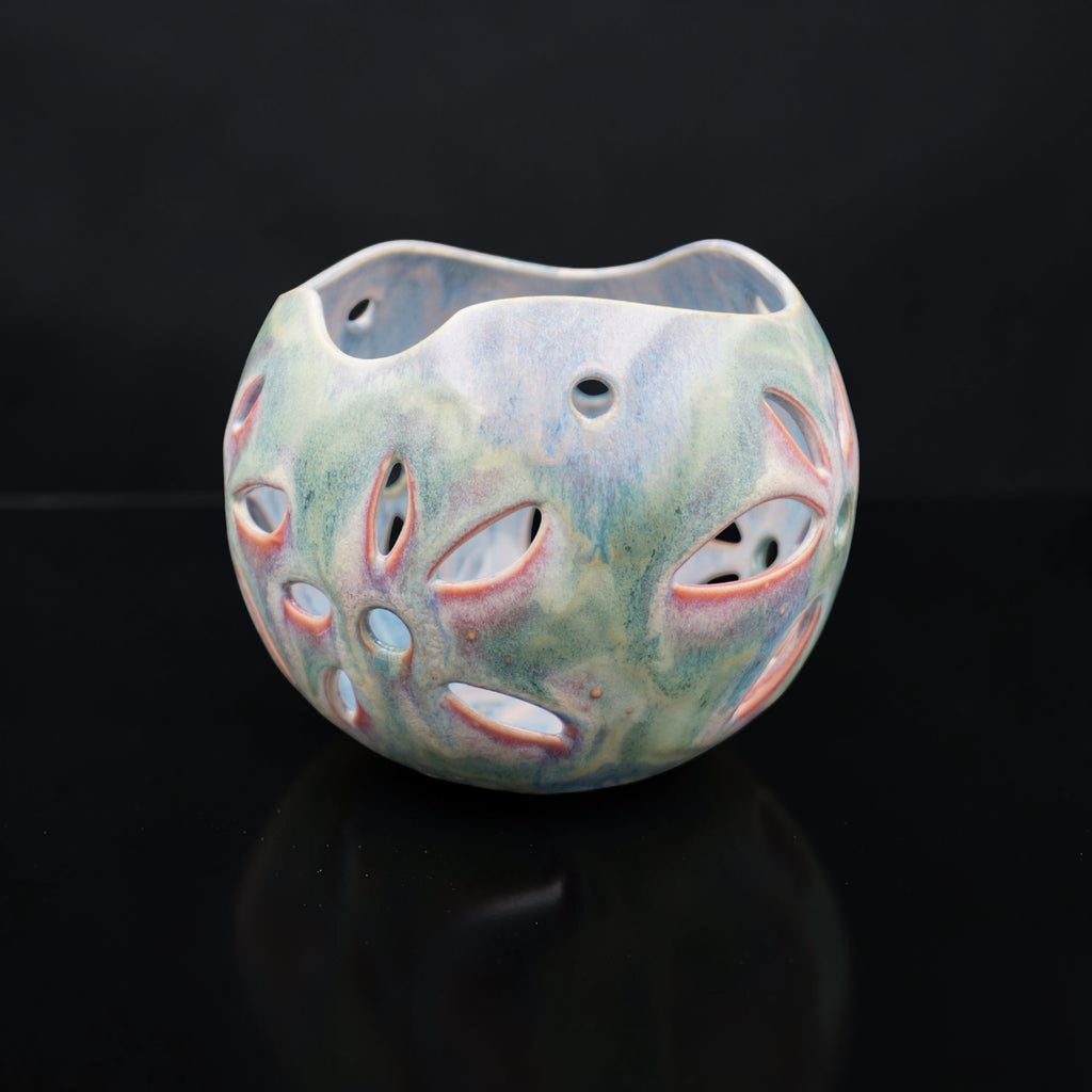 Porcelain orchid pot - Ink and Petal #2