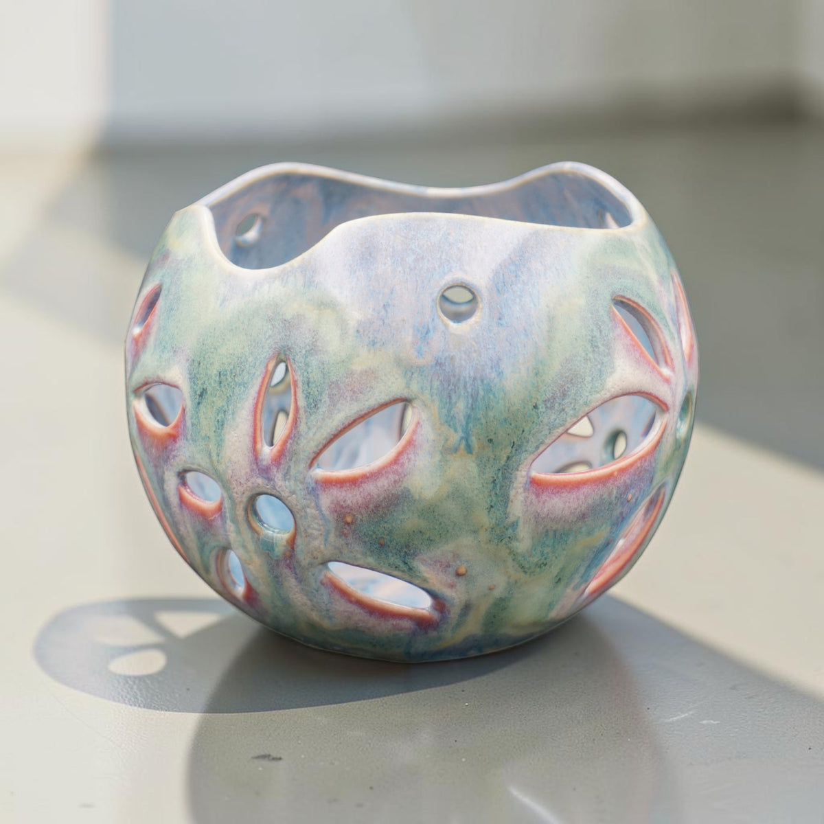Porcelain orchid pot - Ink and Petal #2