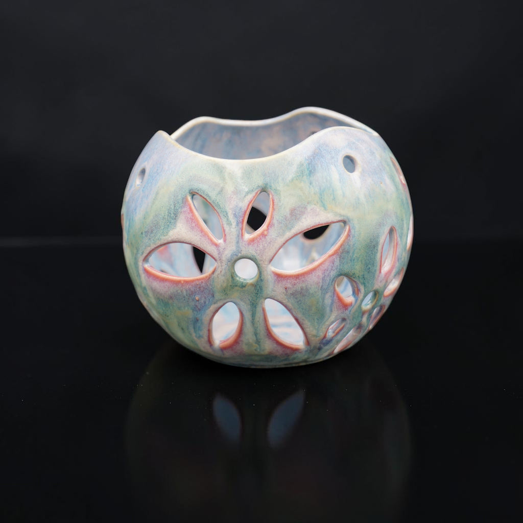 Porcelain orchid pot - Ink and Petal #2
