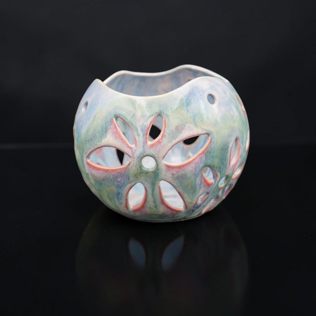 Porcelain orchid pot - Ink and Petal #2