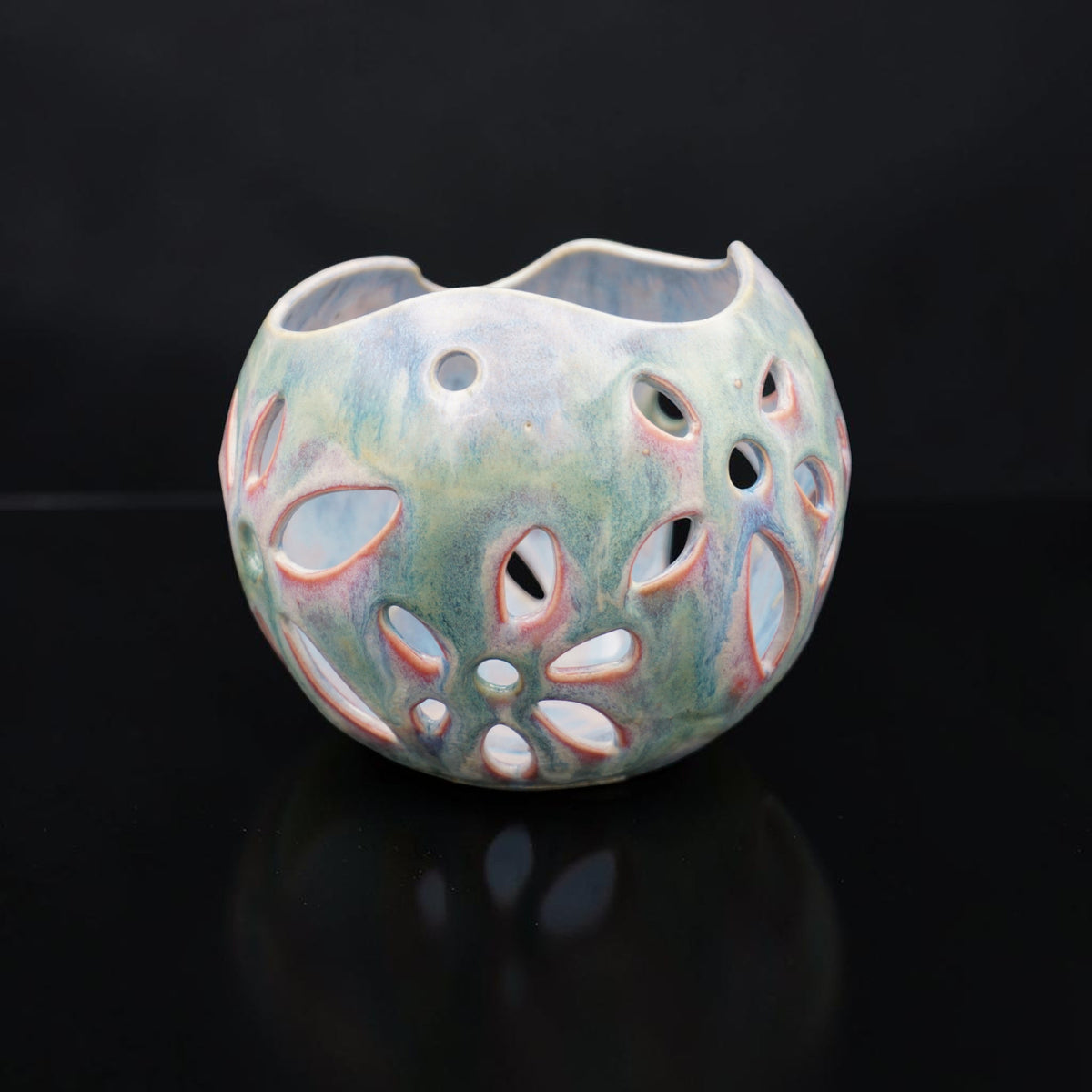 Porcelain orchid pot - Ink and Petal #2