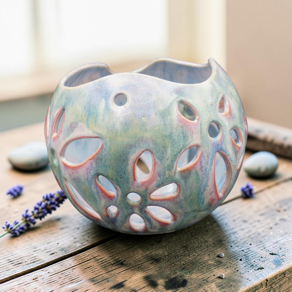 Porcelain orchid pot - Ink and Petal #2