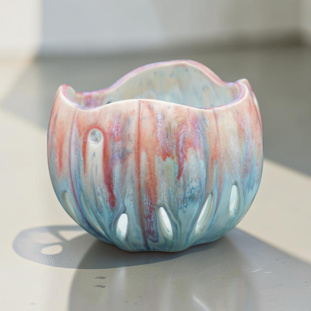 Porcelain orchid pot - Garden of Mist
