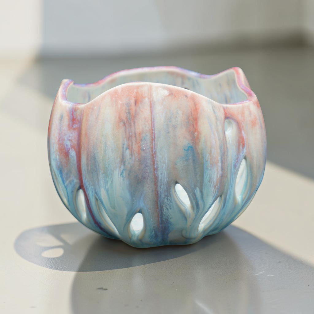 Porcelain orchid pot - Garden of Mist