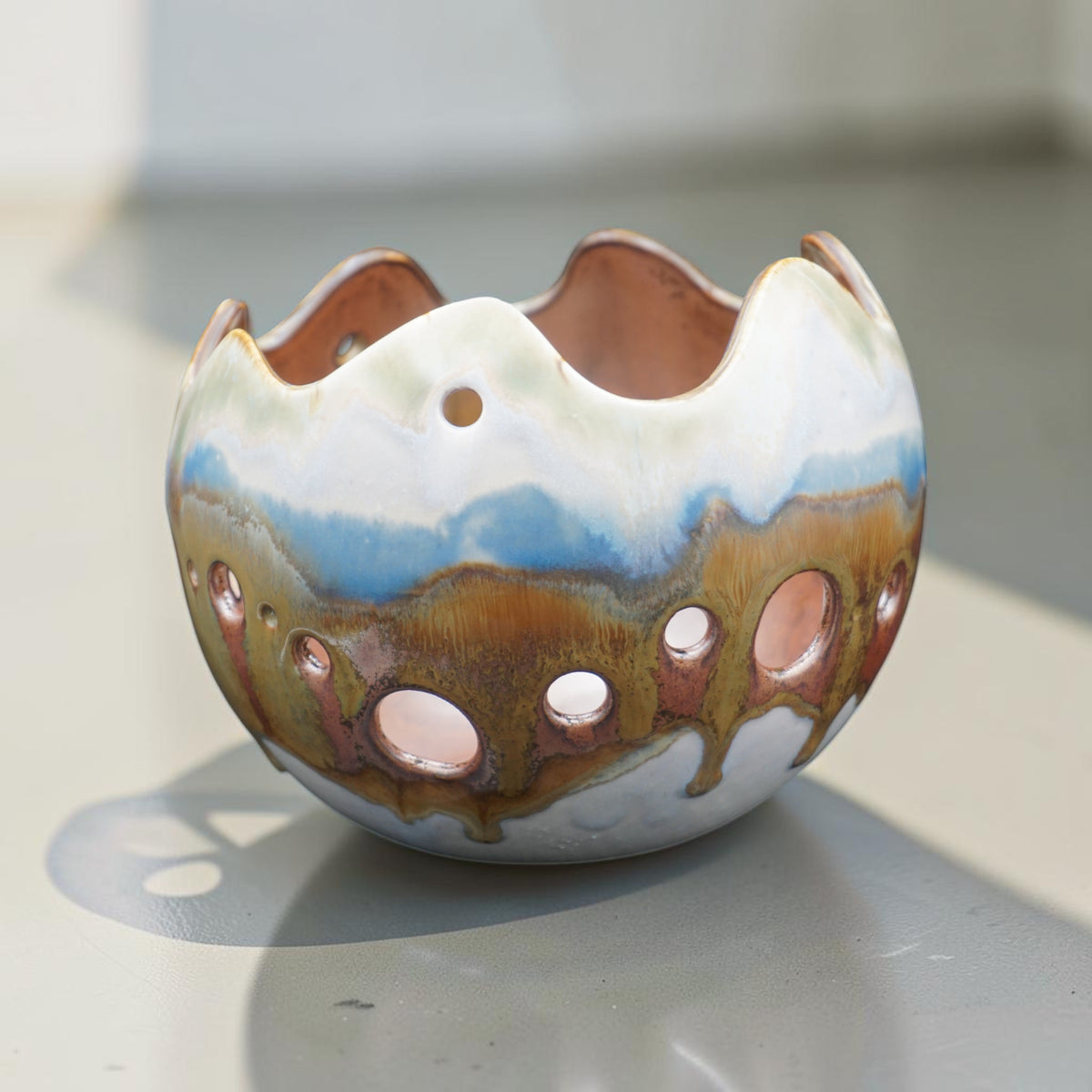 Porcelain orchid pot - Quiet Copper