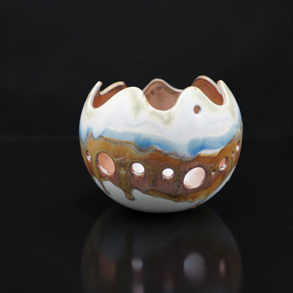 Porcelain orchid pot - Flux Cuivre