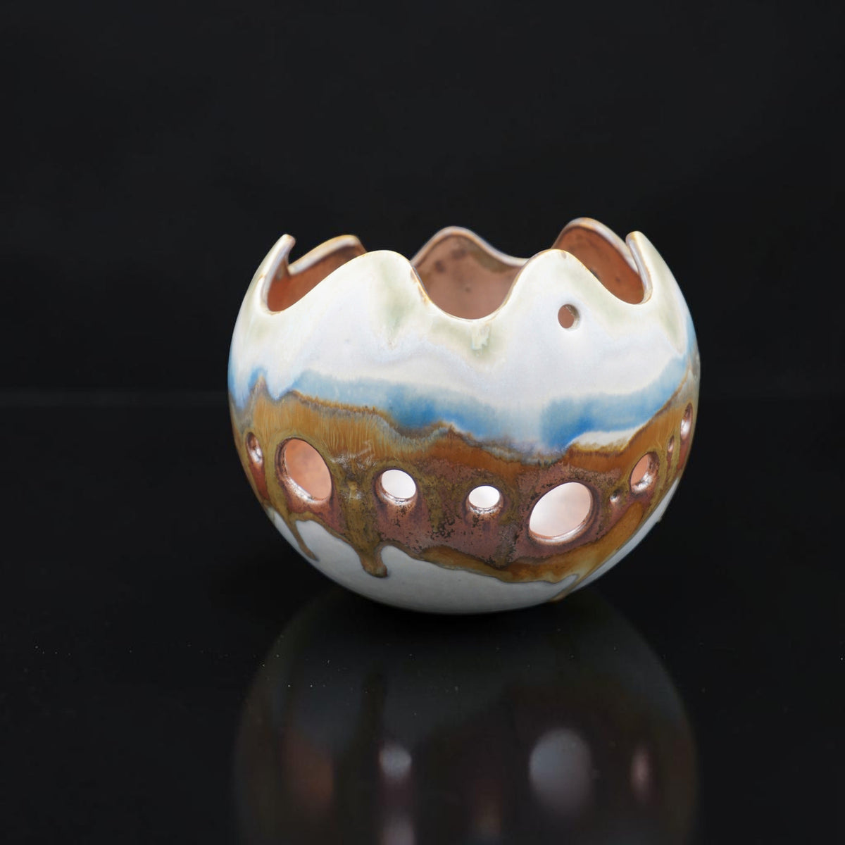 Porcelain orchid pot - Quiet Copper