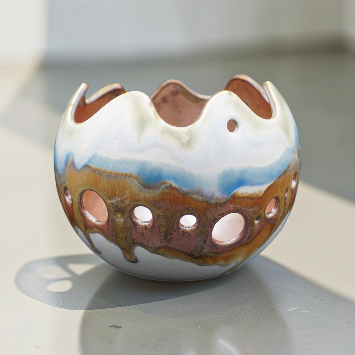 Porcelain orchid pot - Quiet Copper