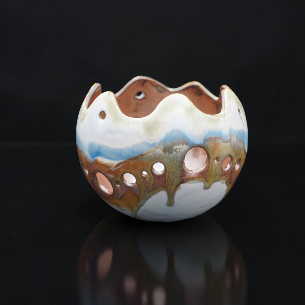Porcelain orchid pot - Flux Cuivre