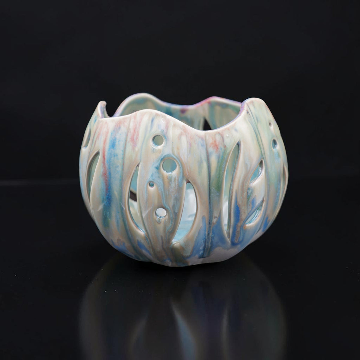 Porcelain orchid pot - Jade Meadow