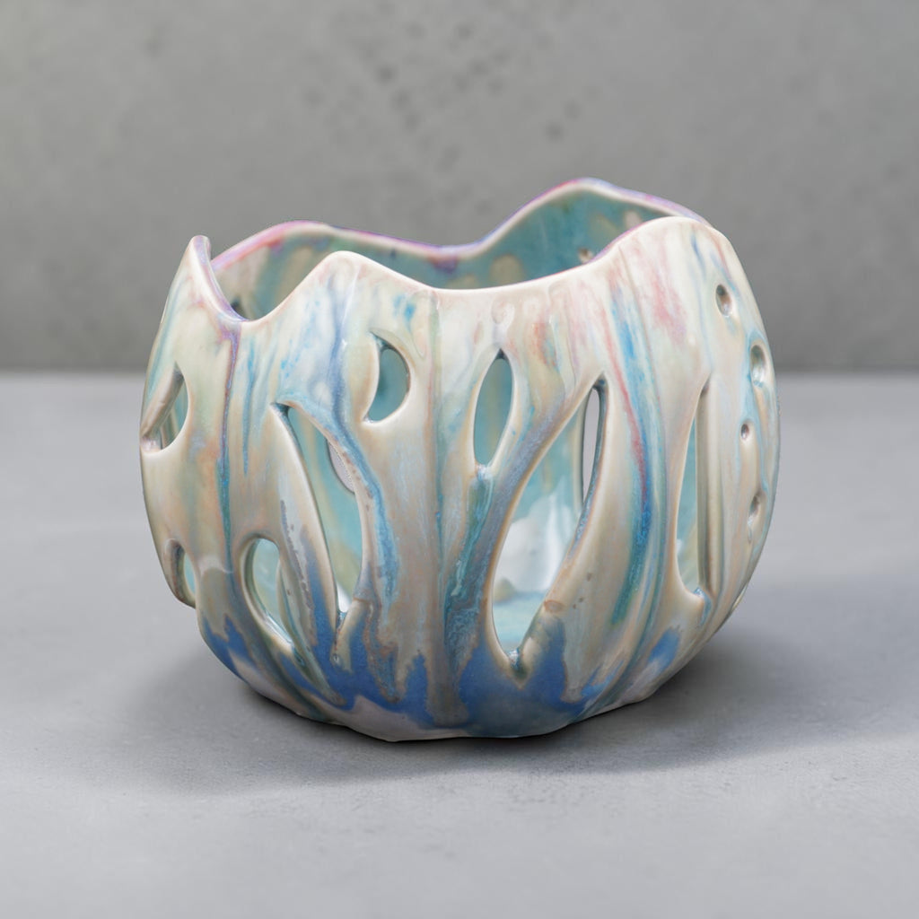 Porcelain orchid pot - Jade Meadow