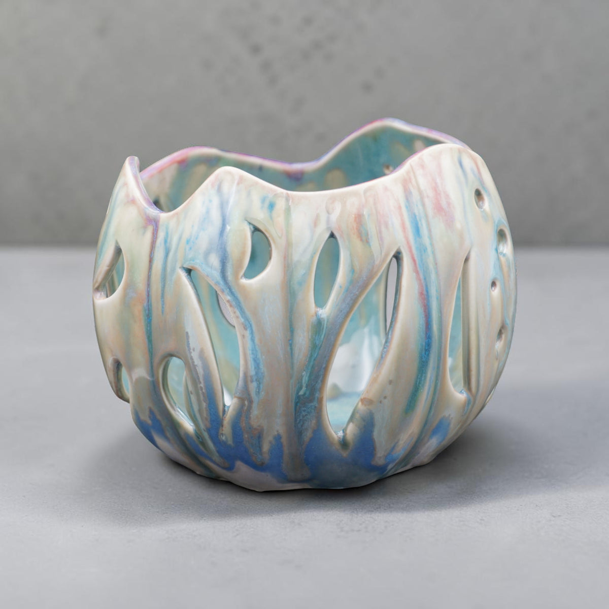 Porcelain orchid pot - Jade Meadow