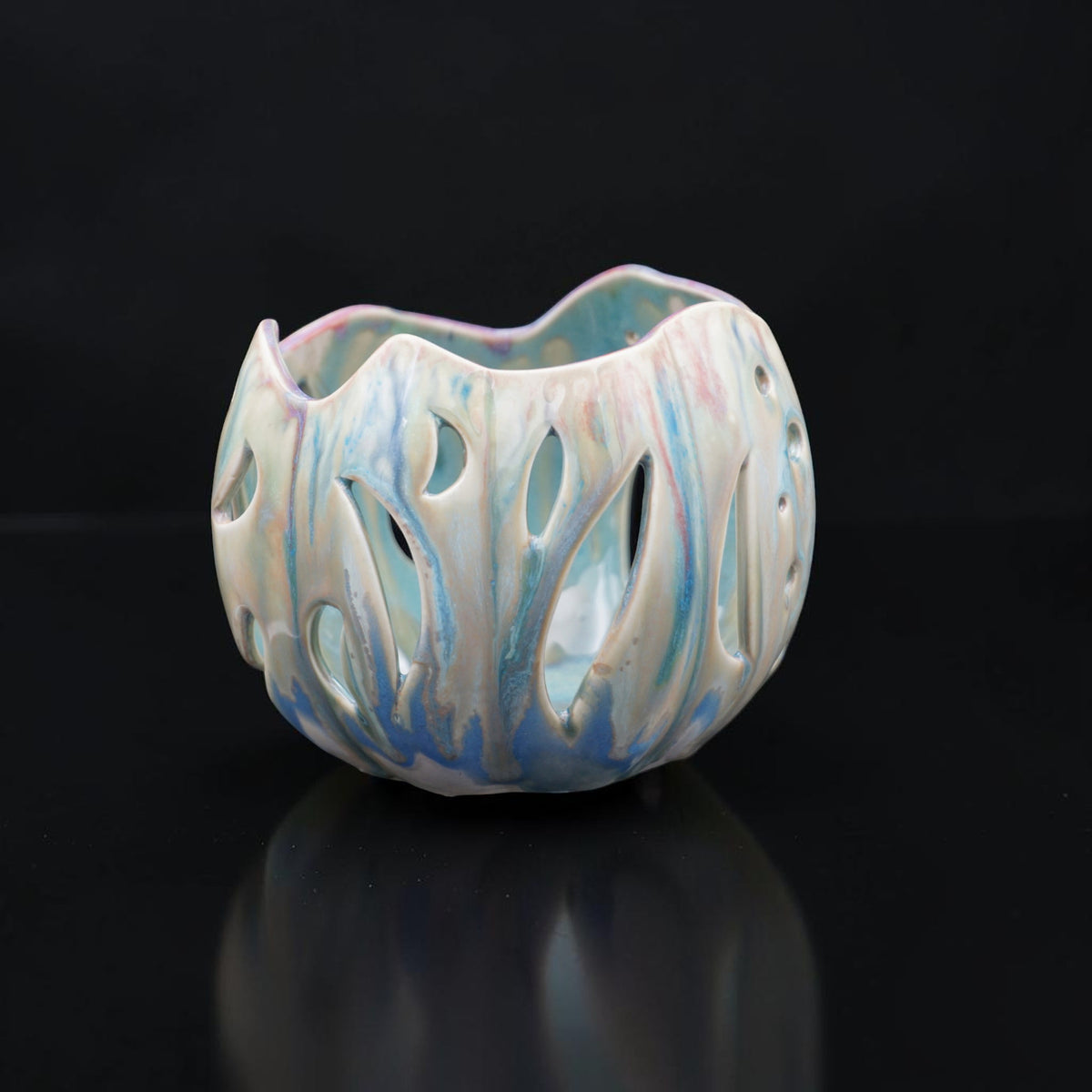 Porcelain orchid pot - Jade Meadow