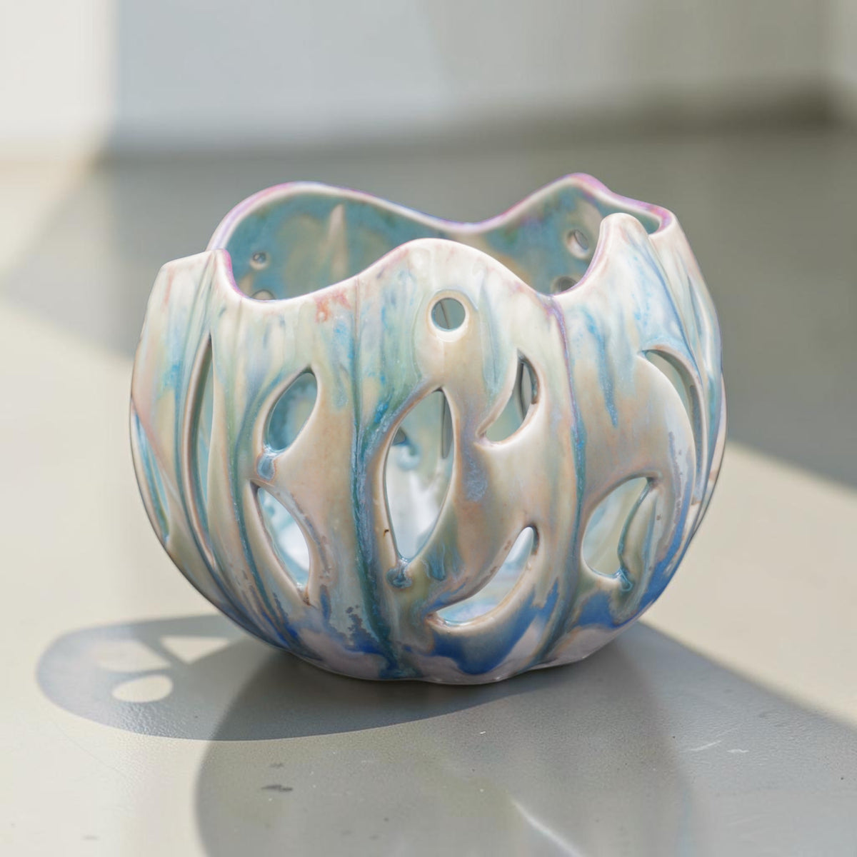 Porcelain orchid pot - Jade Meadow