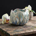 Porcelain orchid pot - Jade Meadow