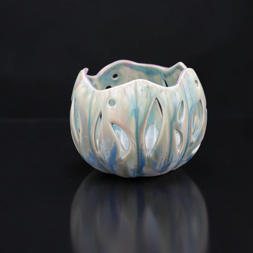 Porcelain orchid pot - Jade Meadow