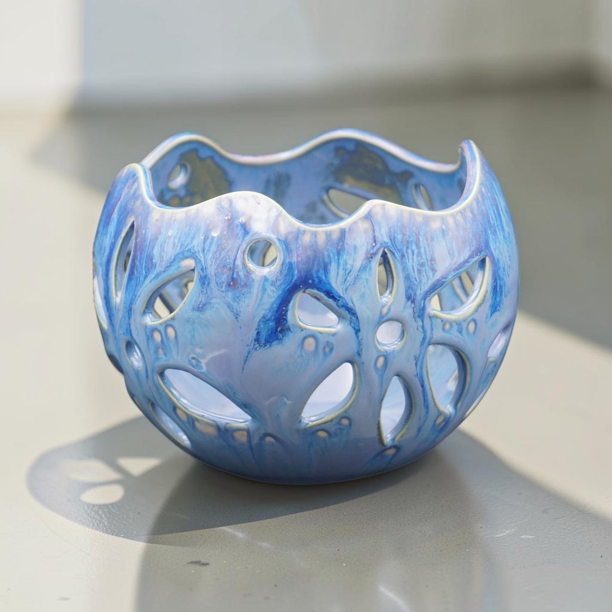 Porcelain orchid pot -  Celestial Blossom