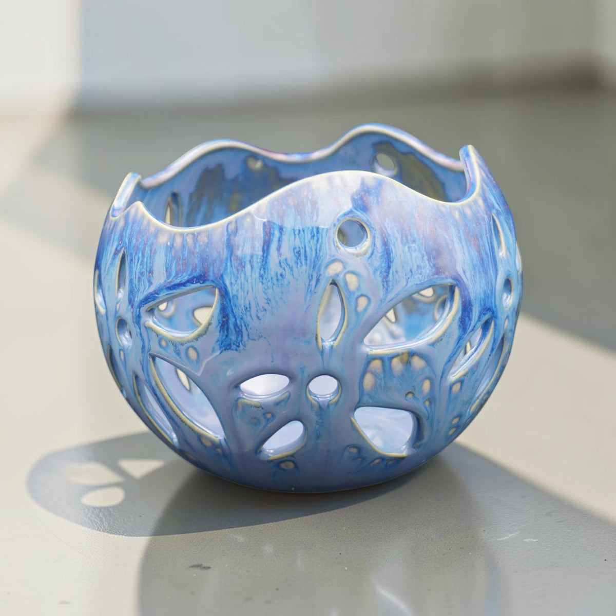 Porcelain orchid pot -  Celestial Blossom