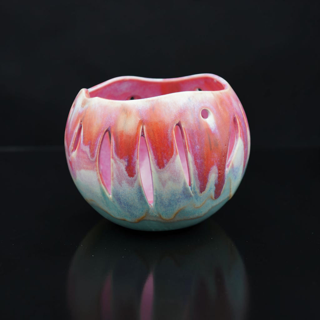 Porcelain orchid pot - Pasteque