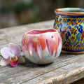 Porcelain orchid pot - Pasteque