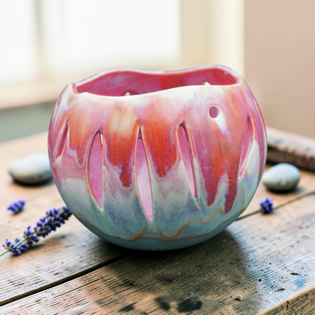 Porcelain orchid pot - Pasteque