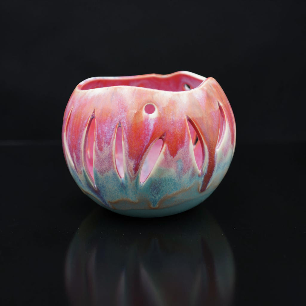Porcelain orchid pot - Pasteque