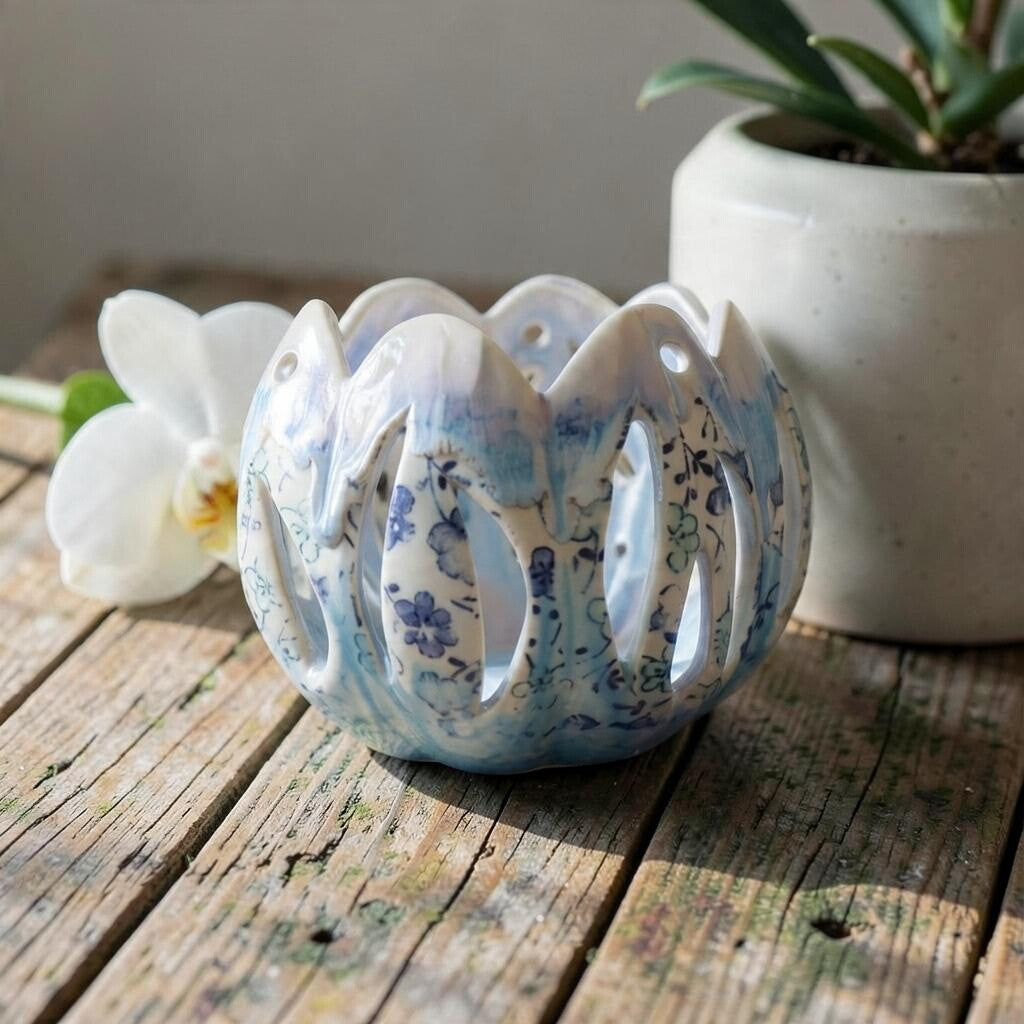 Porcelain orchid pot - Secret Garden