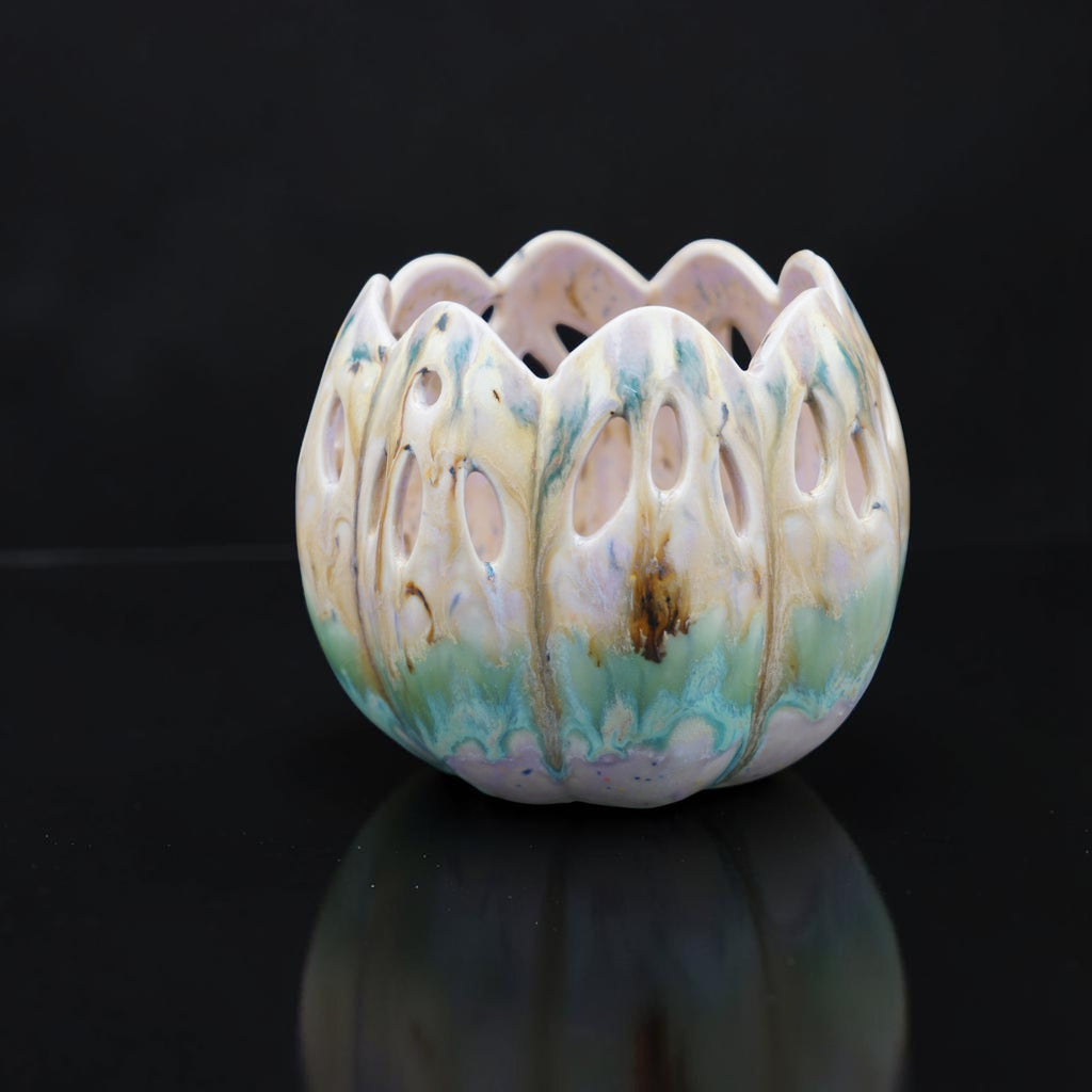 Porcelain orchid pot - Sage #2
