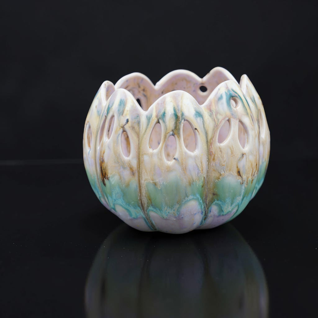 Porcelain orchid pot - Sage #2