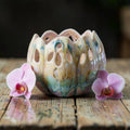 Porcelain orchid pot - Sage #2