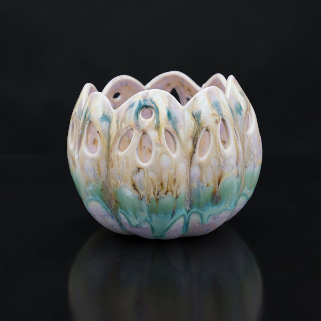 Porcelain orchid pot - Sage #2