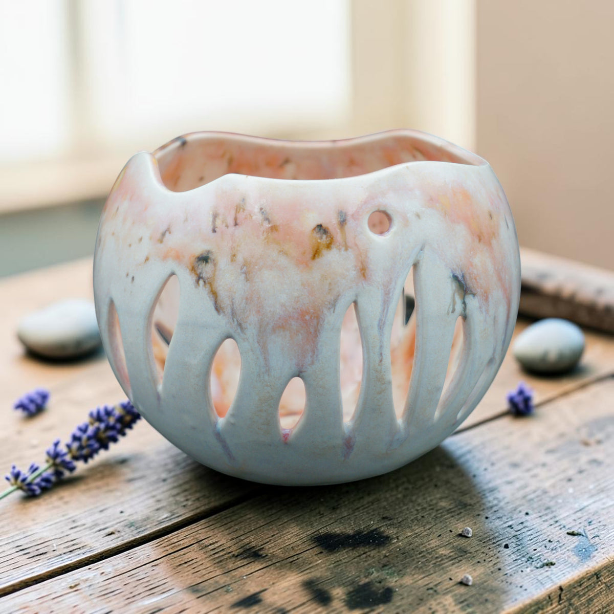 Pot à orchidée en porcelaine - Amaryllis