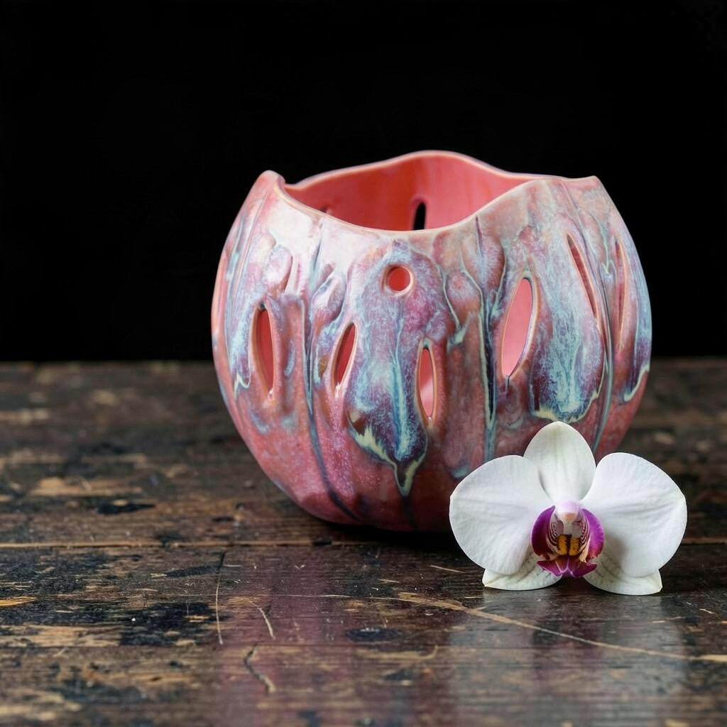 Porcelain orchid pot - Petal and Pearl