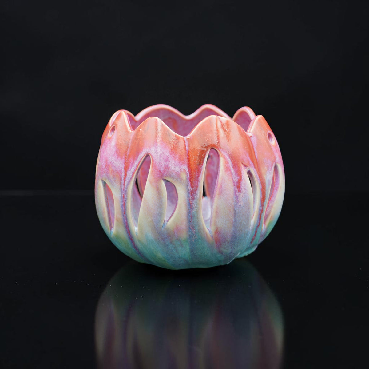 Porcelain orchid pot - Tulipe