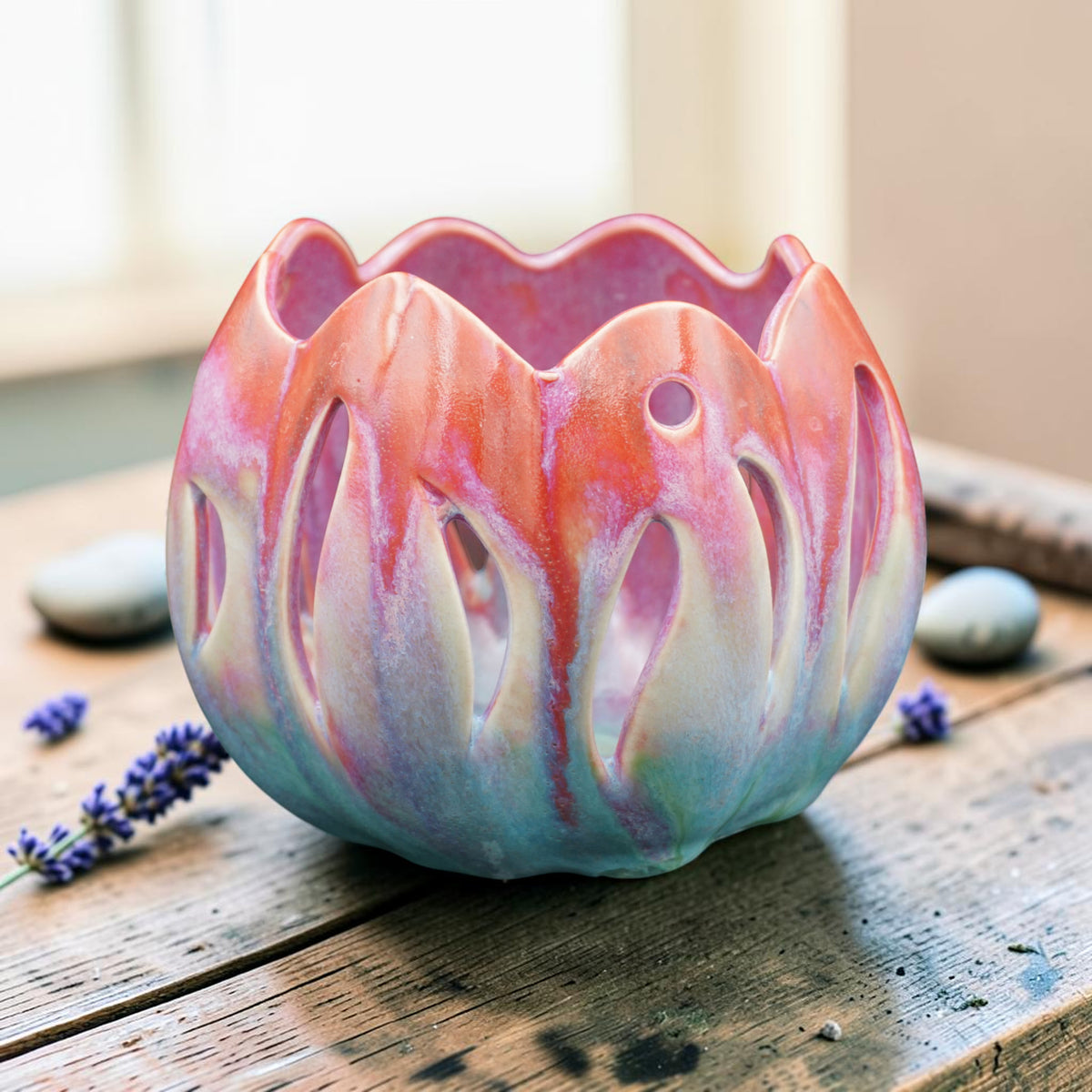 Porcelain orchid pot - Tulipe