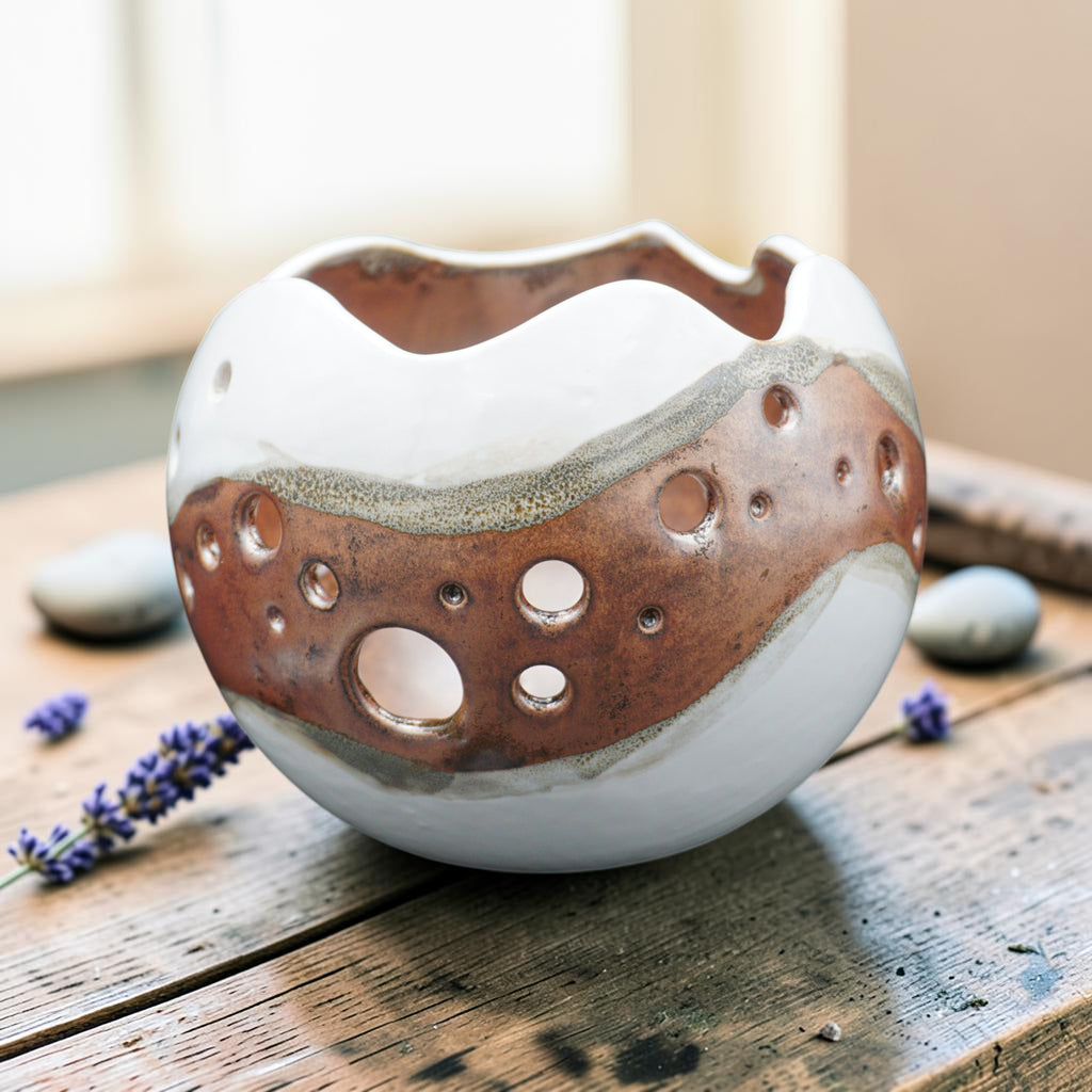 Porcelain orchid pot - Flux Cuivre