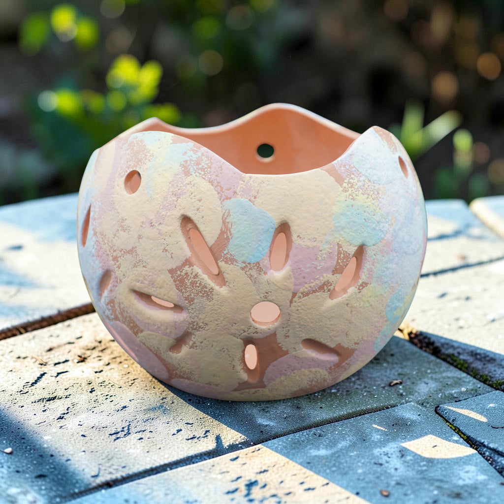 Orchid Terracotta Pot - Rainbow Sphere