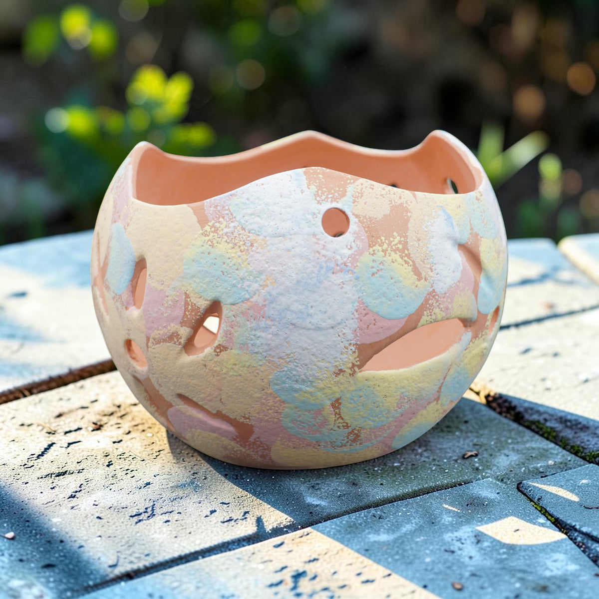 Orchid Terracotta Pot - Rainbow Sphere