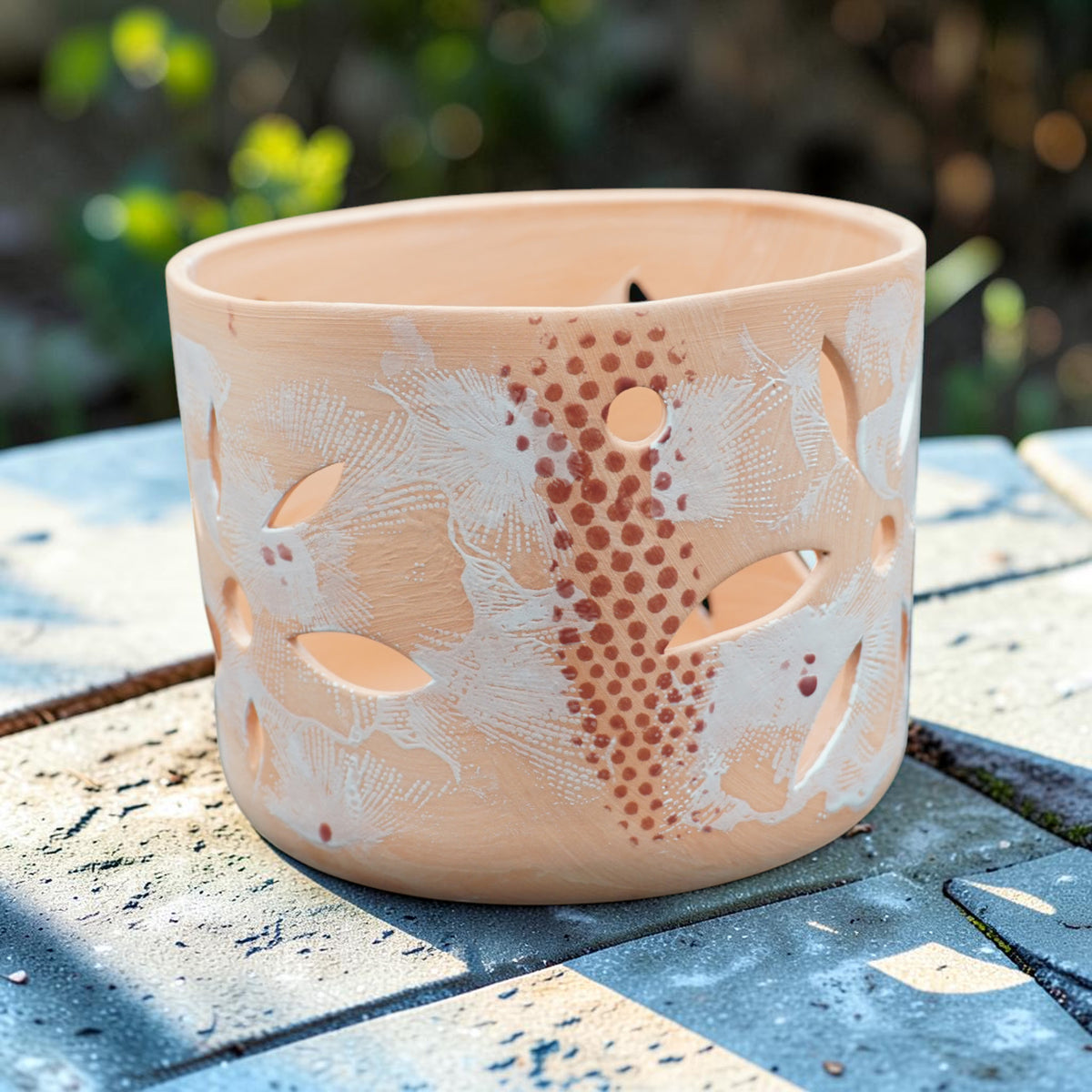 Orchid Terracotta Pot - Dots Classic