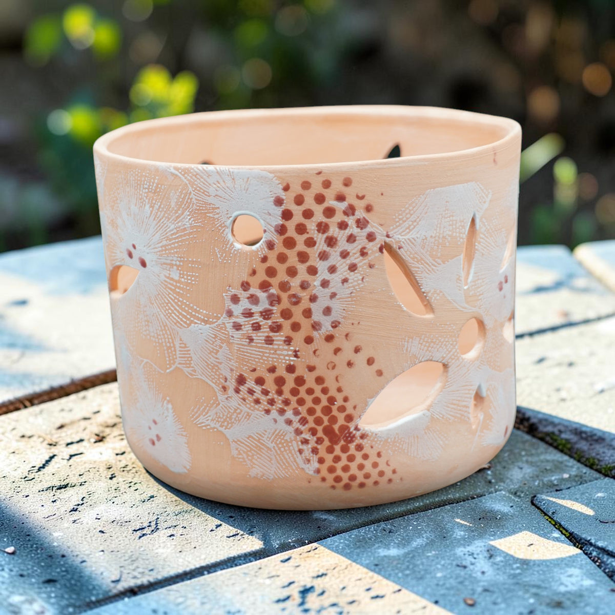 Orchid Terracotta Pot - Dots Classic