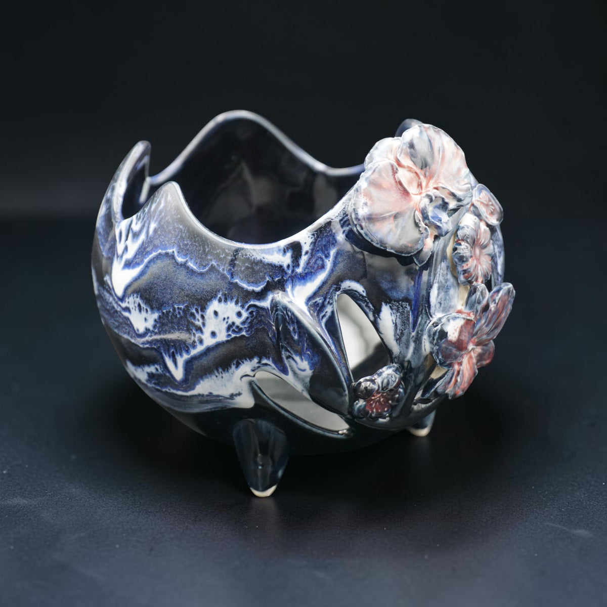 Retro porcelain orchid pot - Flower Power
