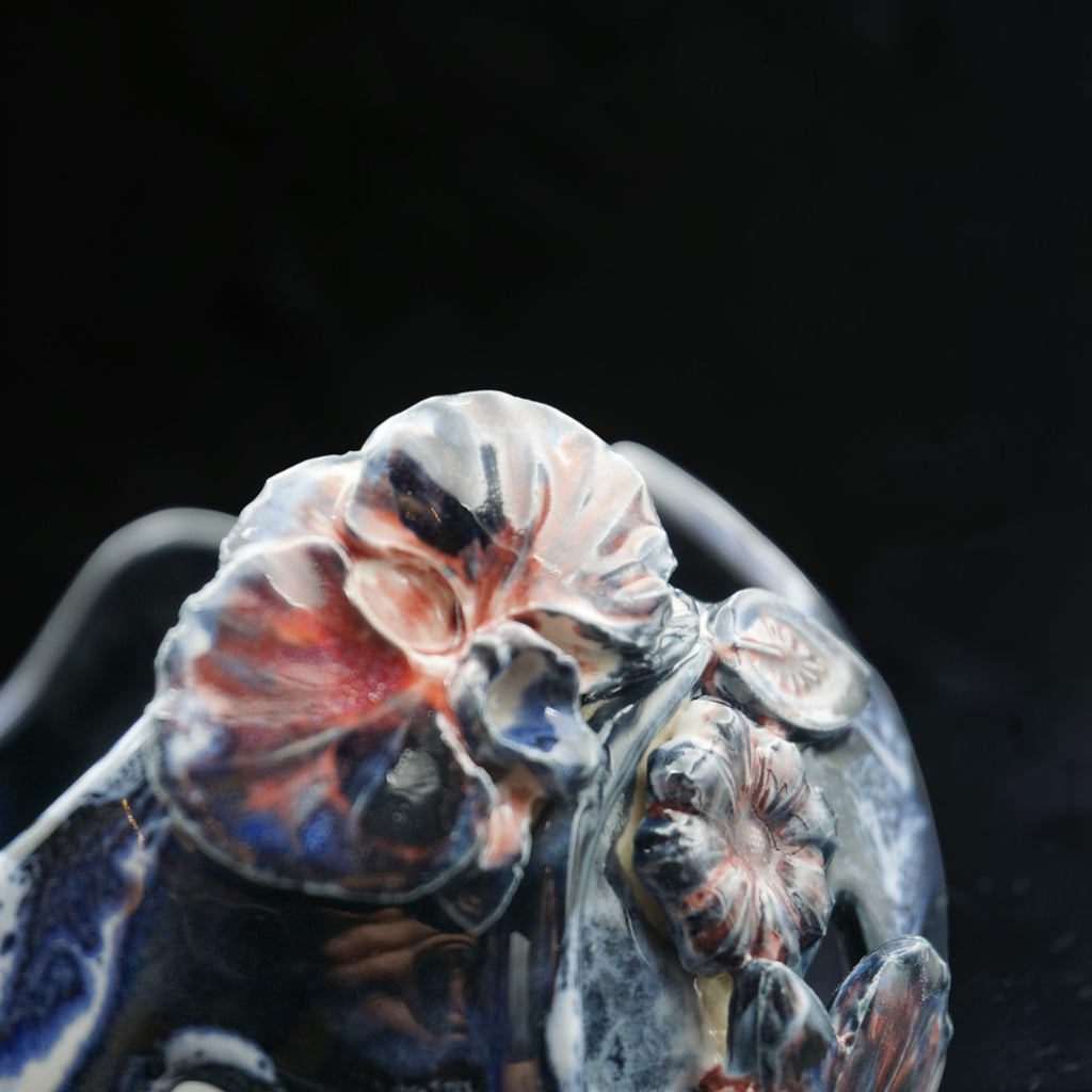 Retro porcelain orchid pot - Flower Power