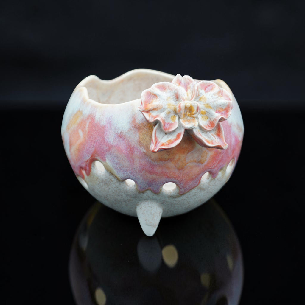 Retro porcelain orchid pot - Funky Flora