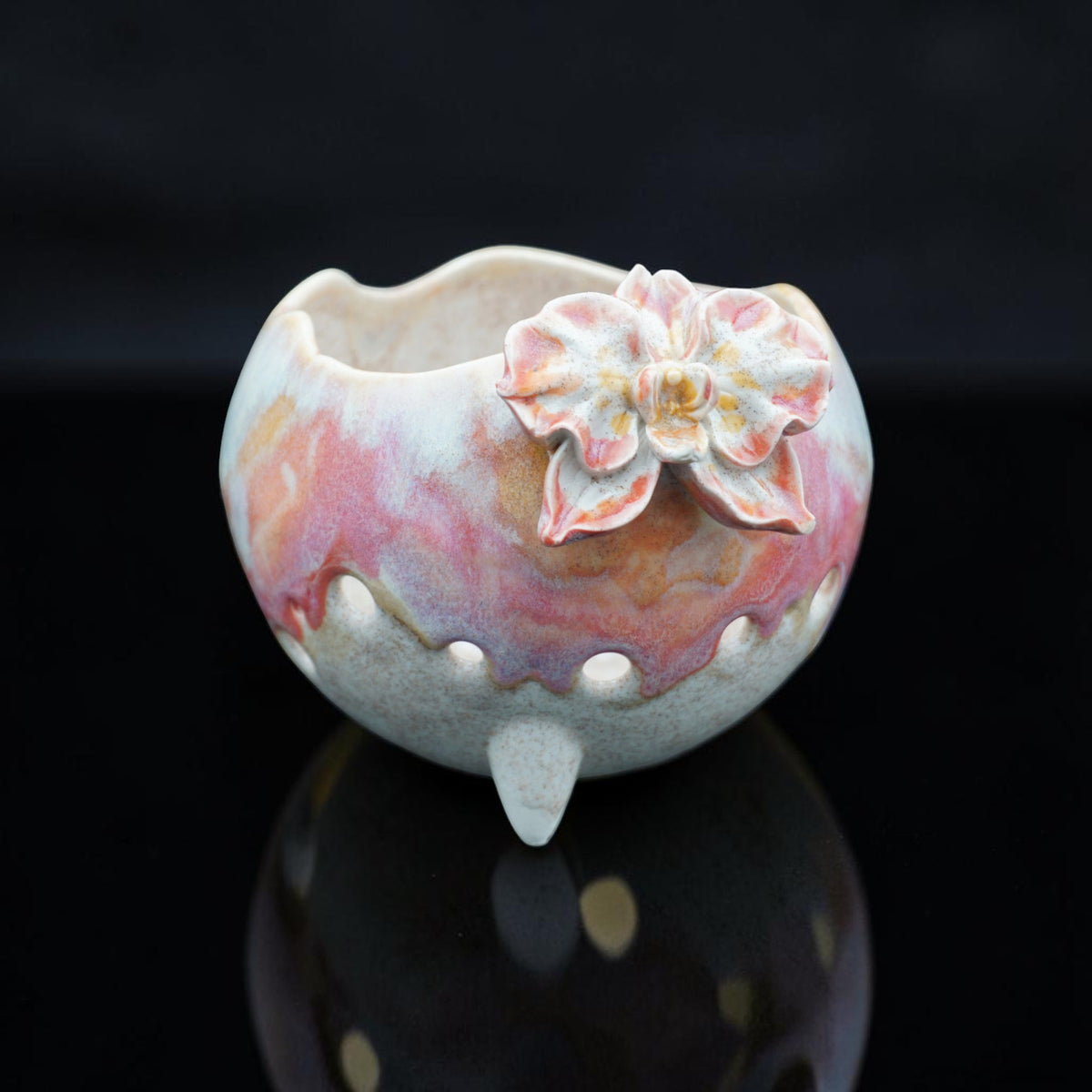 Pot à orchidée en porcelaine rétro - Funky Flora