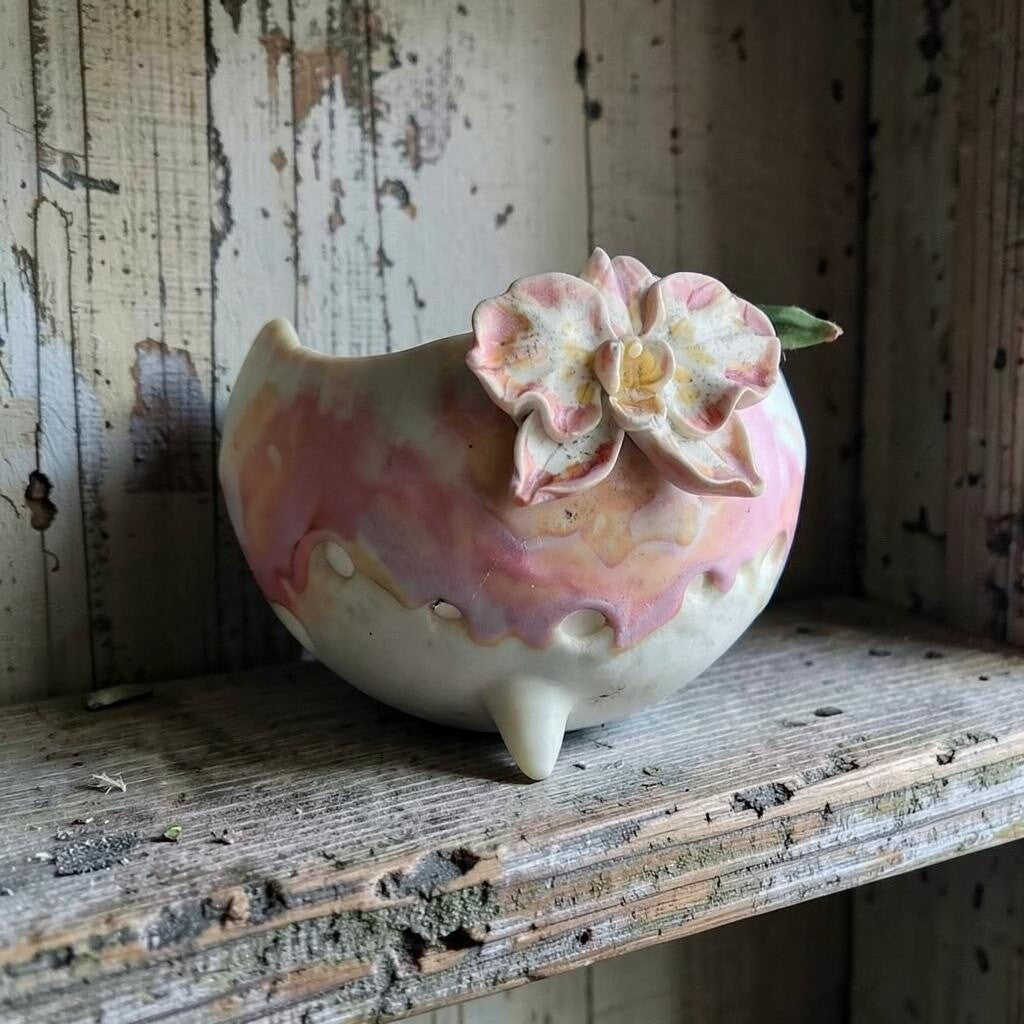 Retro porcelain orchid pot - Funky Flora