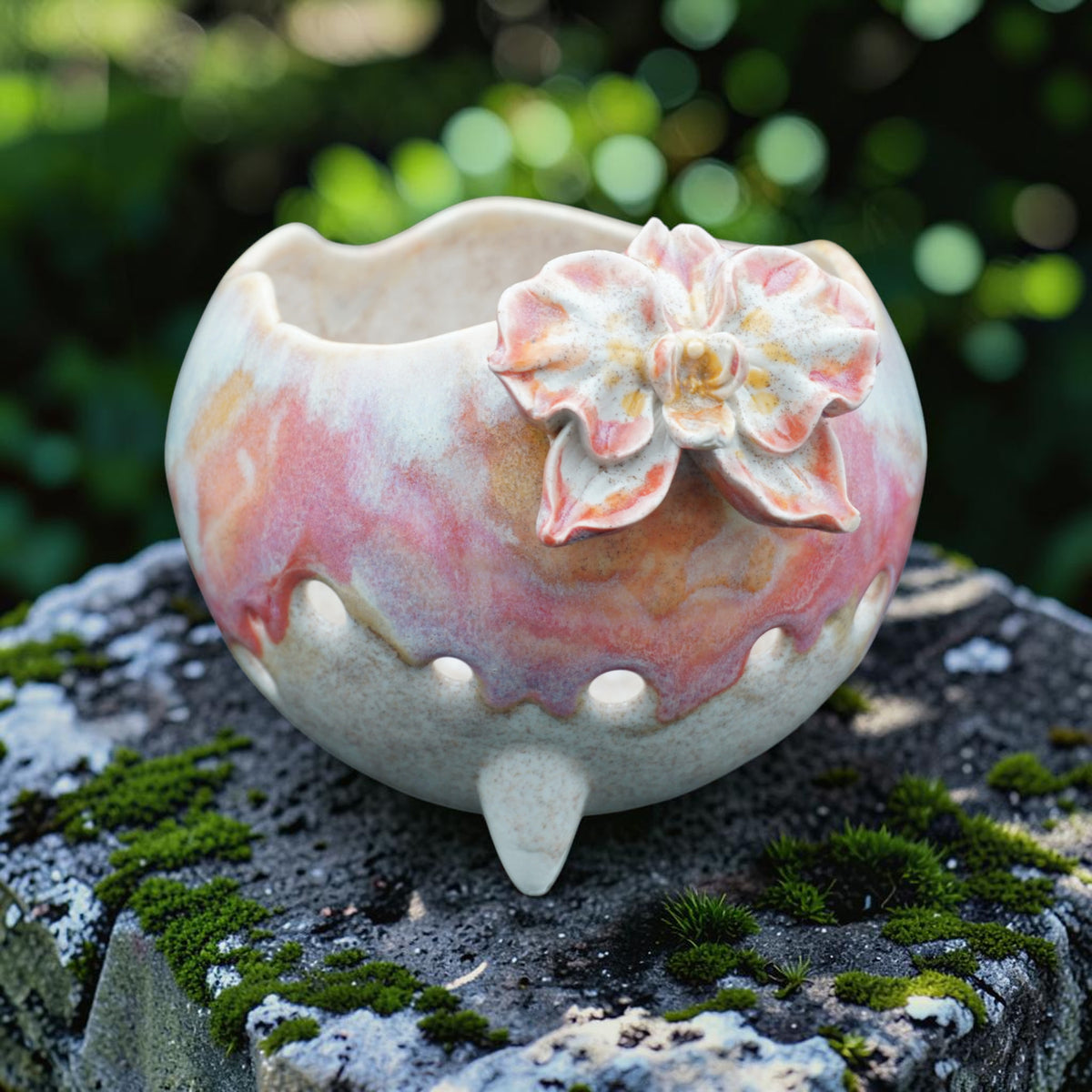 Retro porcelain orchid pot - Funky Flora