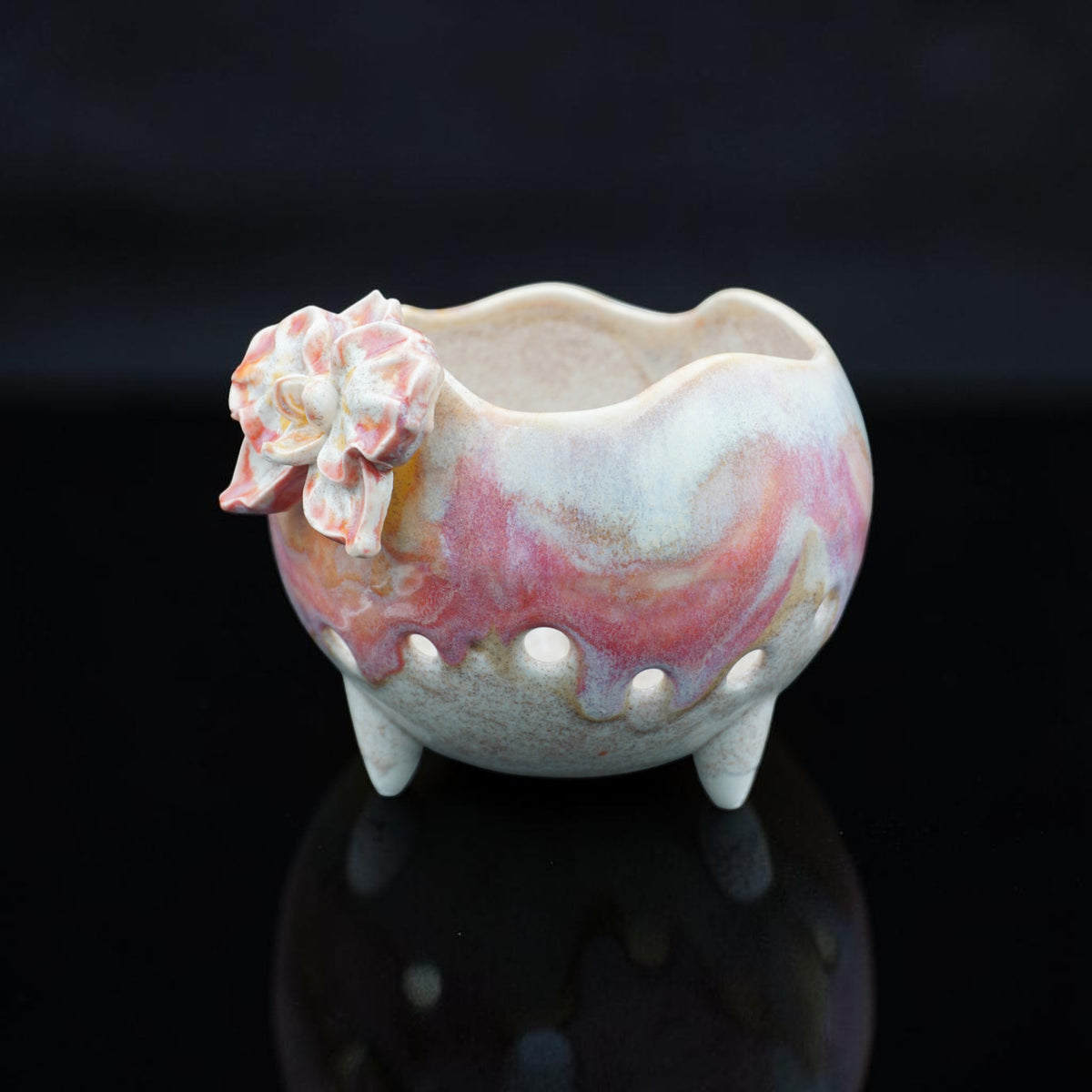 Pot à orchidée en porcelaine rétro - Funky Flora
