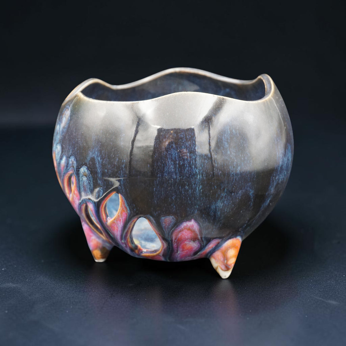 Retro porcelain orchid pot - Space Age Garden